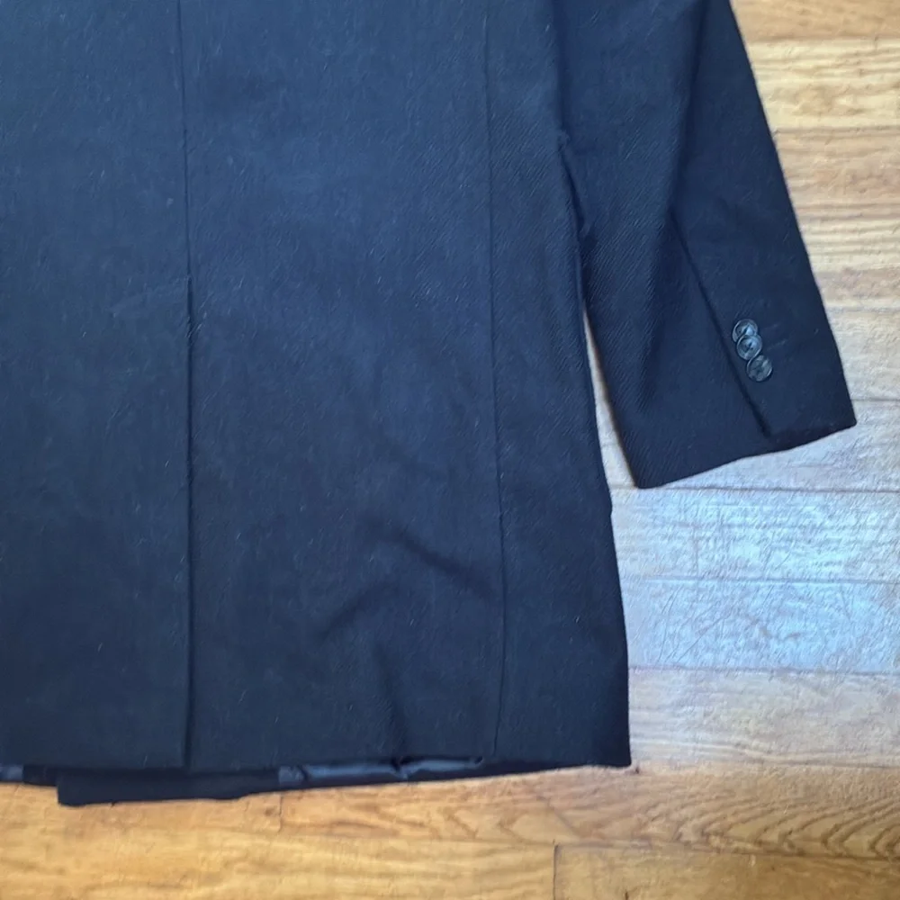 Michael Kors Men’s Slim Fit Dark Navy Double-Breasted Wool Pea Coat